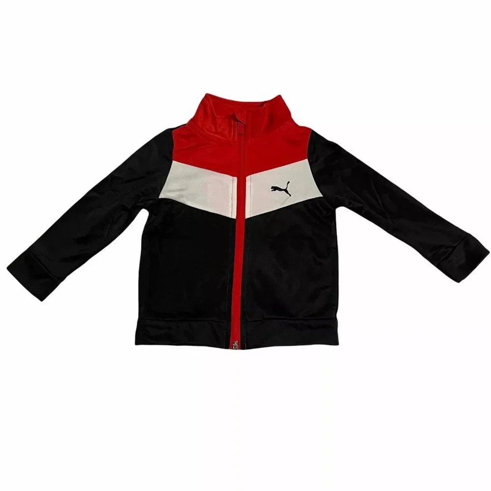 Puma‎ Baby Infant Boys Track Jacket & Joggers Outfit Set Sz 12 Months Black/ Red - Picture 10 of 13